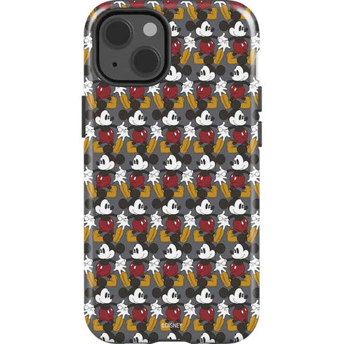 Disney Mickey Mouse Vintage Pattern iPhone 15 Impact Case